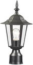 LIGHT POST LANTERN MED BLACK  