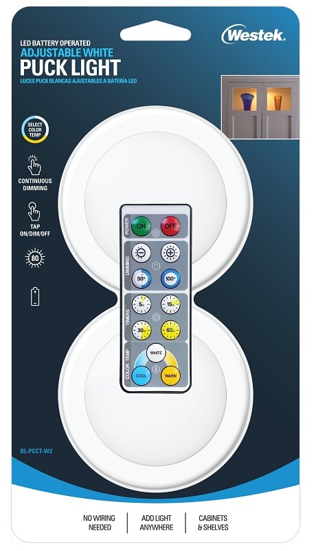 [2757052] LIGHT PUCK LED 3/4/5K 80LM WHT