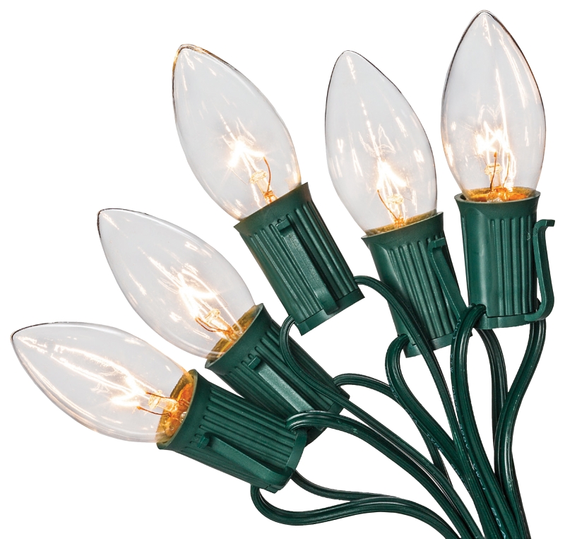 LIGHTS INCNDSCNT C9 CLEAR 25CT