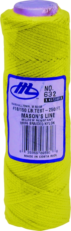 LINE MASON 250FT YEL BRAID NYL