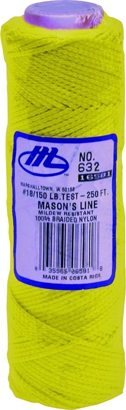 LINE MASON 250FT YEL BRAID NYL