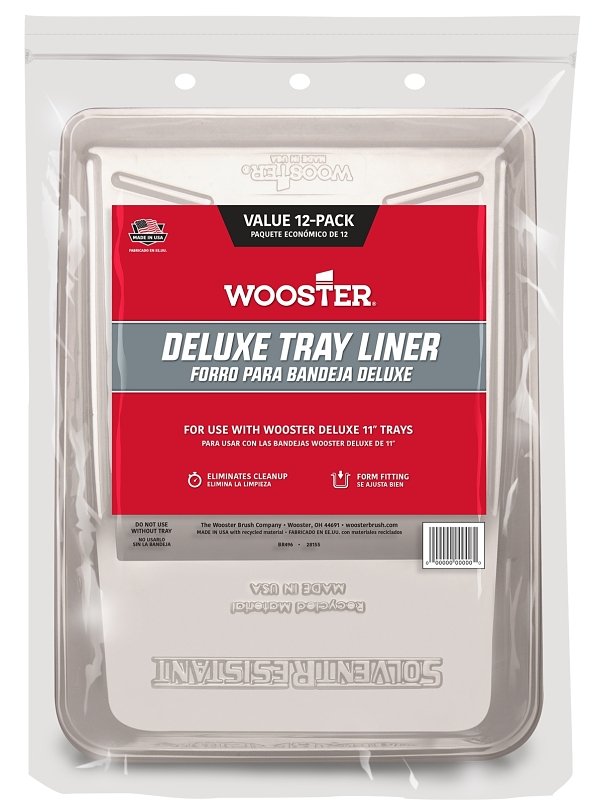 LINER PAINT TRAY CLR 11IN 12PK