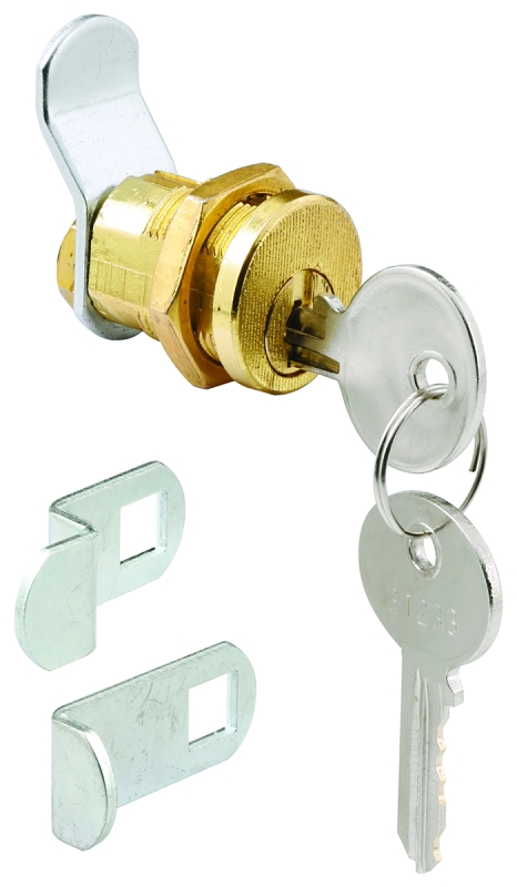 LOCK MAILBOX 5PIN 3CAM BRASS  