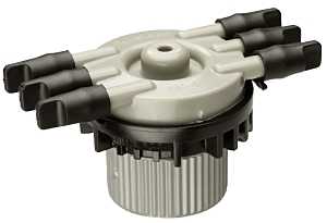 MANIFOLD 6-PORT BLACK 1/2IN   