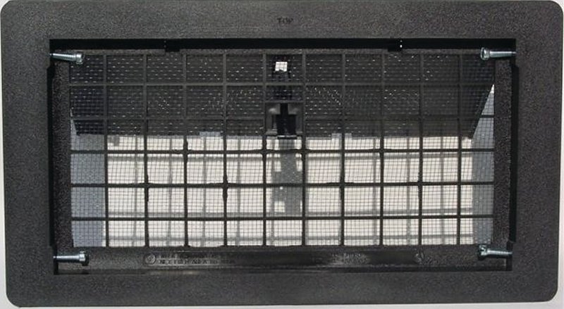 MANUAL FNDTN VENT W/DAMPER BLK