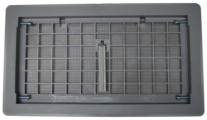 MANUAL FNDTN VENT W/DAMPER GRY