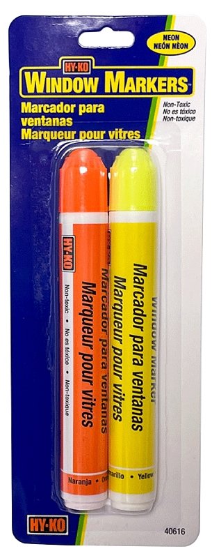 MARKER WINDOW NEON ORANGE-YEL 