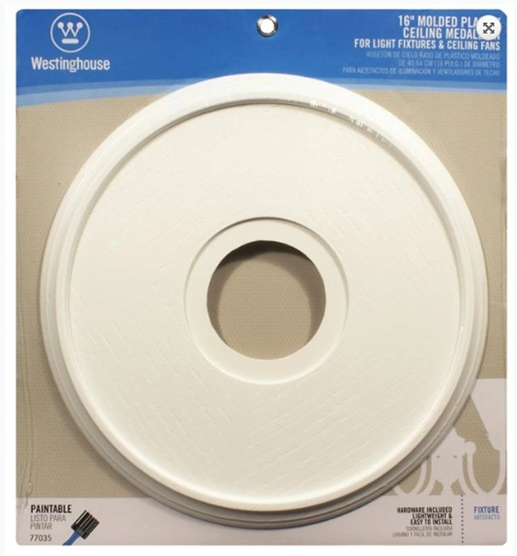 MEDALLION CEILING 16IN WHITE  