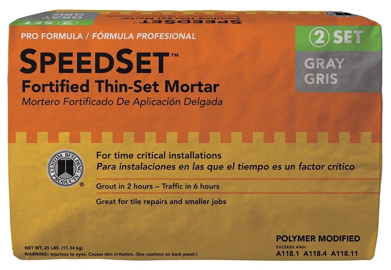 MORTAR THIN SET GRAY 25LB     