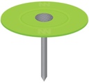 NAIL CAP PLSTC RS 7/8 IN 250  