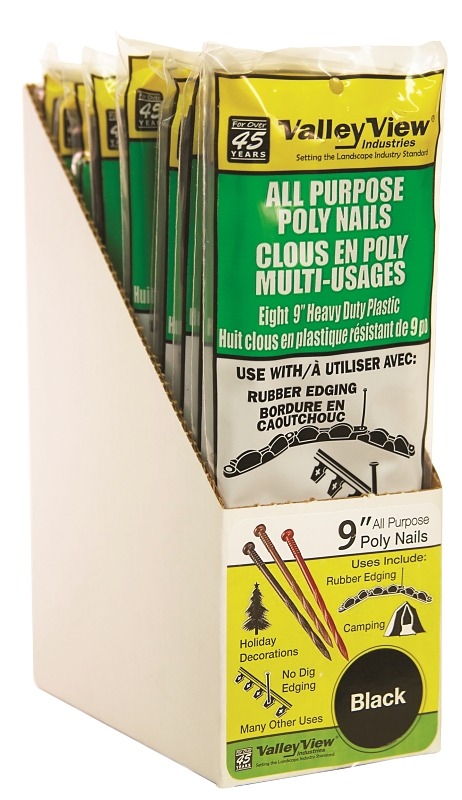 NAIL POLY EDGE LAWN BLACK 9IN 