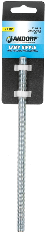 NIPPLE 1/8INCH IP 8IN ZINC PLT