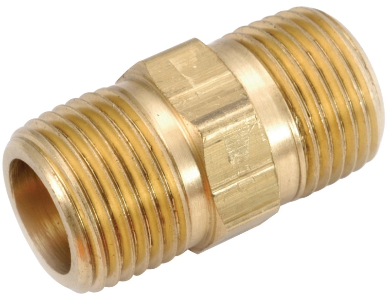 NIPPLE HEX BRASS MPT 1/4      