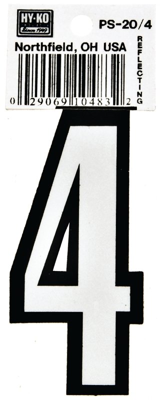 NUMBER HOUSE 4 3-1/4IN REFL   