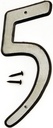 NUMBER HOUSE 5 PLST 4IN REFLEC