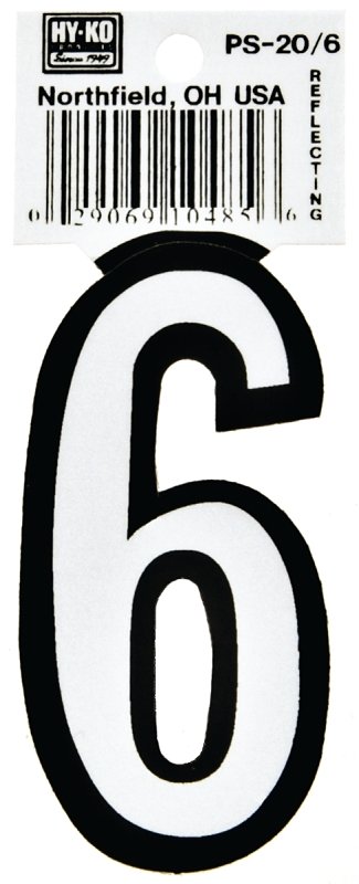 NUMBER HOUSE 6 3-1/4IN REFL   