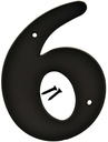 NUMBER HOUSE 6 PLASTIC 6IN BLK