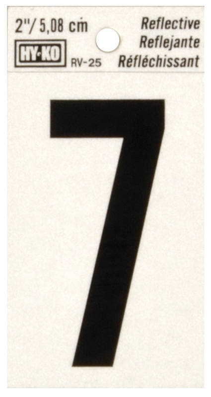 NUMBER HOUSE 7 2IN REFL BLK   