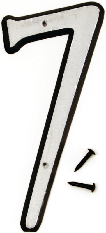 NUMBER HOUSE 7 PLST 4IN REFLEC