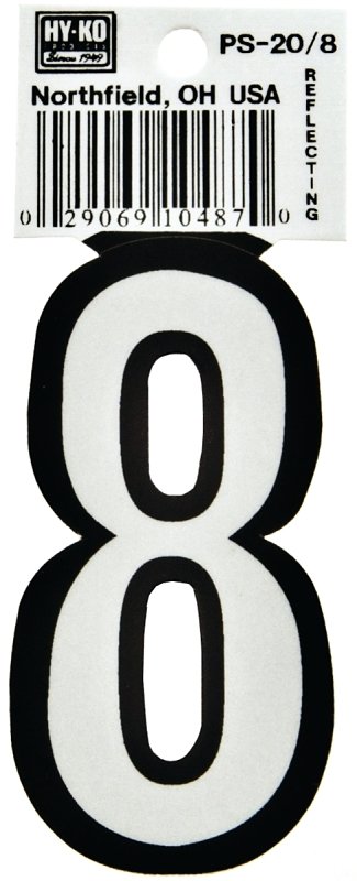 NUMBER HOUSE 8 3-1/4IN REFL   