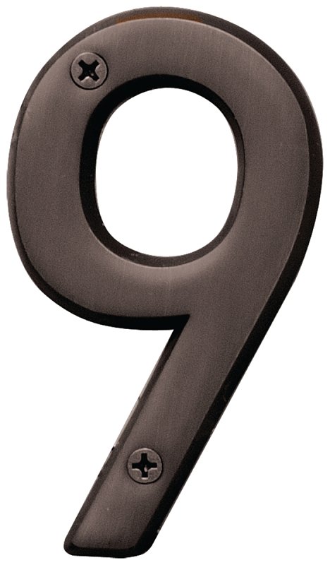 NUMBER HOUSE 9 SB 4IN OLD BRZ 