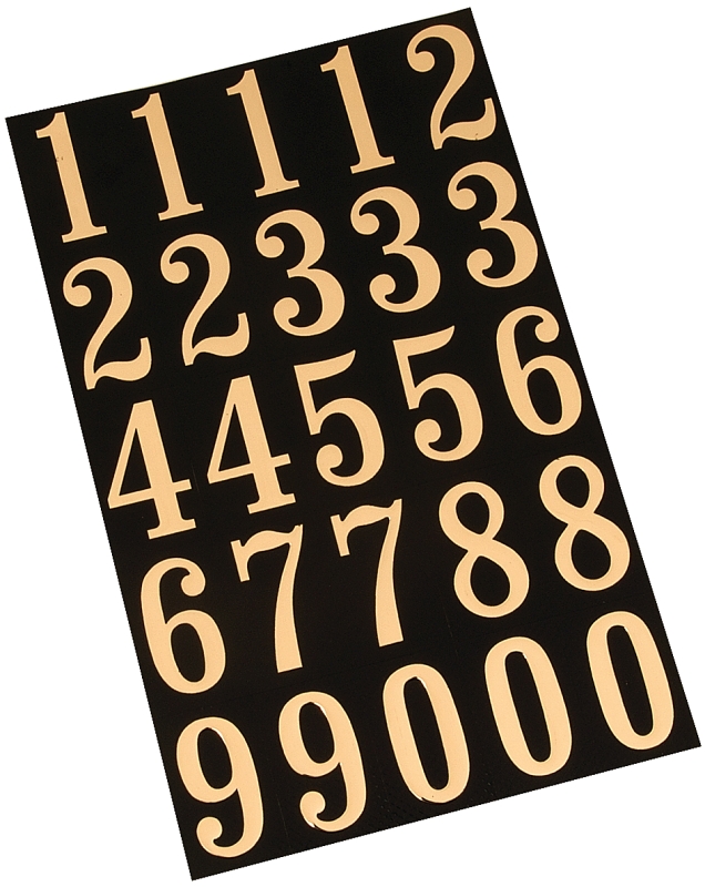 NUMBER MYLAR 3IN SELFSTK GOLD 