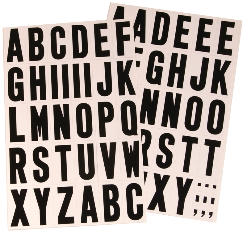 NUMBER/LETTER 2IN BLK/WHITE   