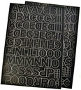NUMBER/LETTER SET 1IN VNYL BLK
