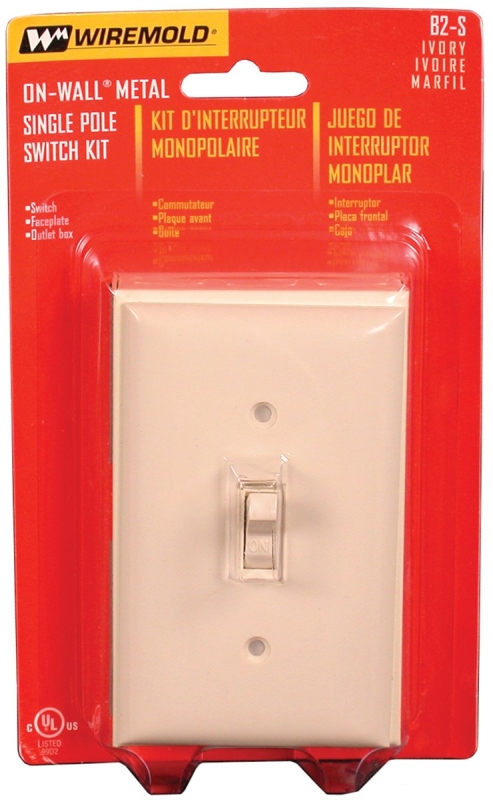 OUTLET BOX SGL SWITCH IVORY   