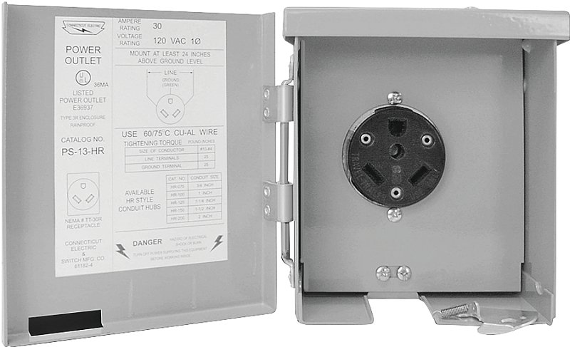 [5857016] OUTLET PANEL RV PWR OUTDR 30A 