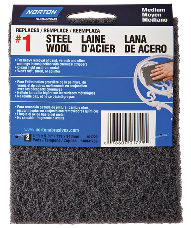 PAD STL WOOL SYN CHARCOAL MED 
