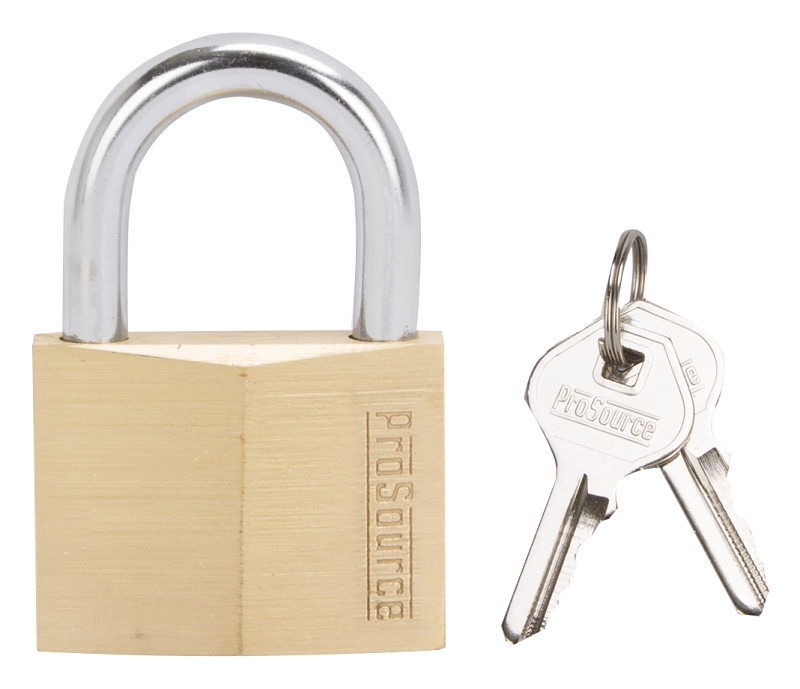 PADLOCK BRASS 1-1/16W SHACKLE 