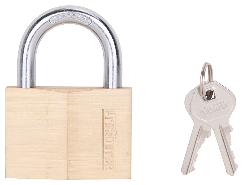 PADLOCK BRASS 1-1/4IN W SHACKL