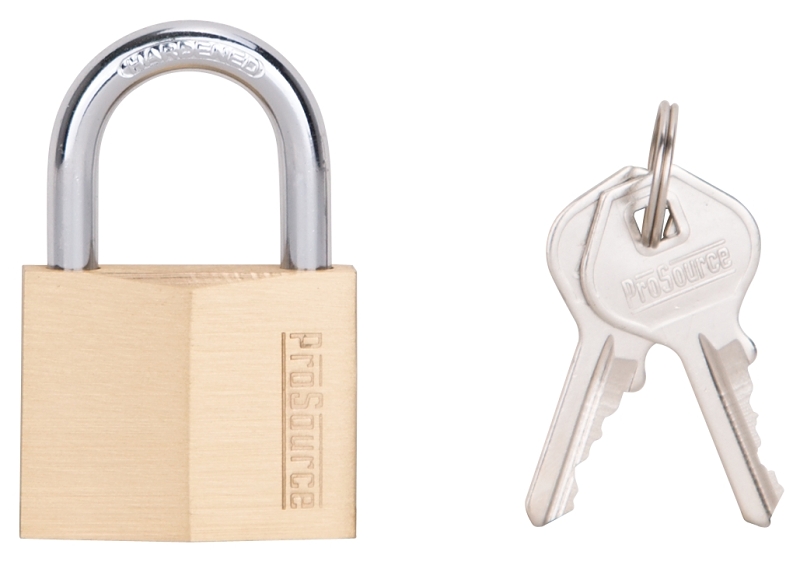 PADLOCK BRASS 13/16W SHKL VC  