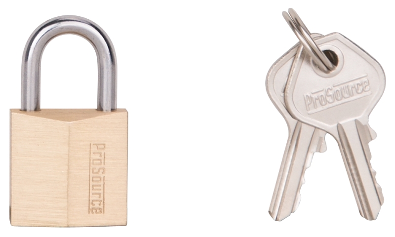 PADLOCK BRASS 13/32IN WD SHKL 