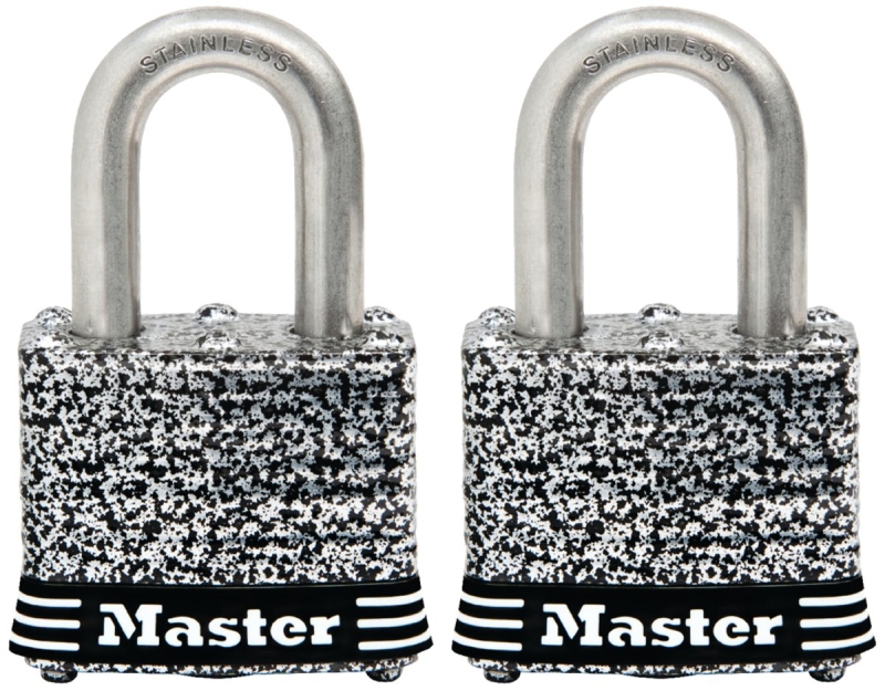 PADLOCK COATED LAM1-9/16IN 2PK