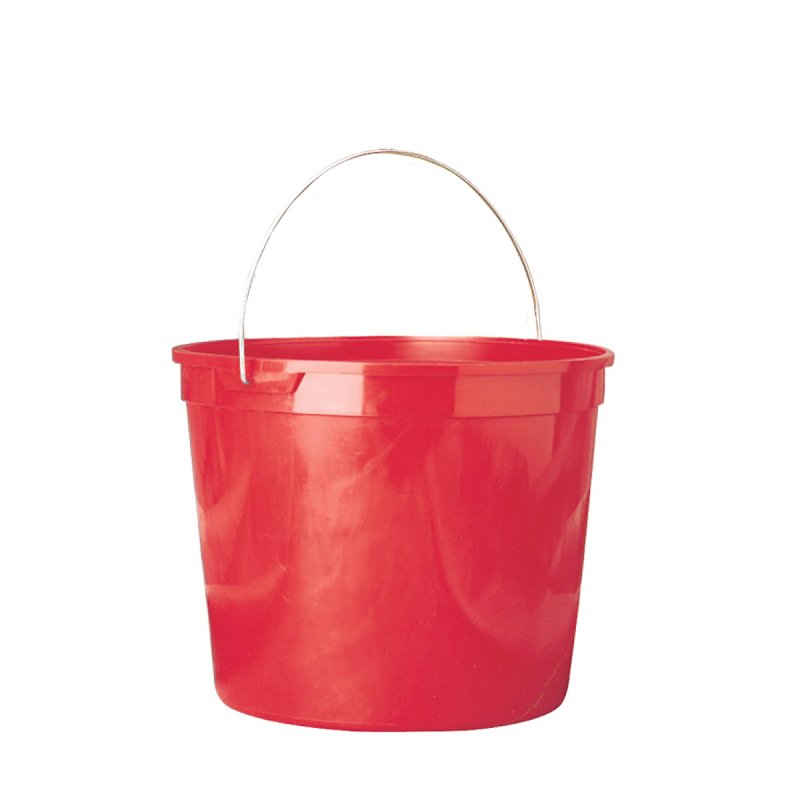 PAINT PAIL PLASTIC RED 10QT   