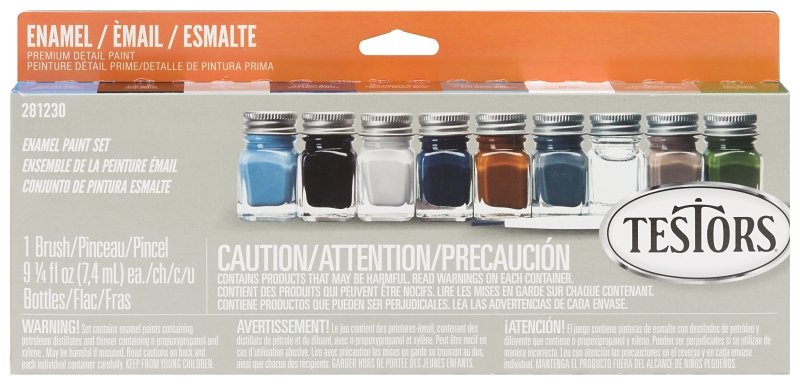 PAINT SET ENAMEL 9 BTL 0.25OZ 