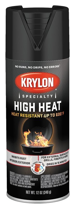 PAINT SPRAY HIGH HEAT BLK 12OZ