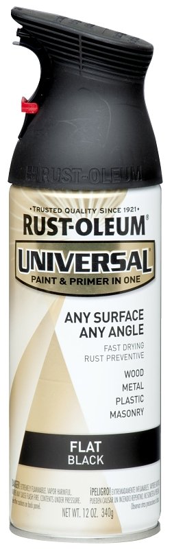 PAINT SPRAY LTX FLT BLACK 12OZ