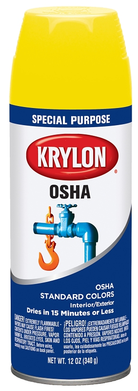 PAINT SPRY OSHA SFTY YEL 12 OZ