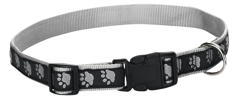 PAWPRINT COLLAR TT BLK 10-16IN