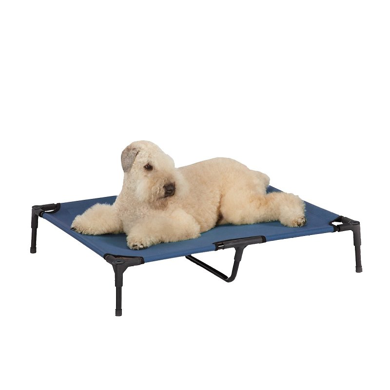 PET COT ELEVATED BLUE LARGE   