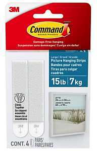 PIC HANGING STRIP WHITE L 15LB