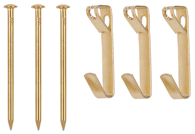 PICTURE HANGER 50LB POL BRASS 