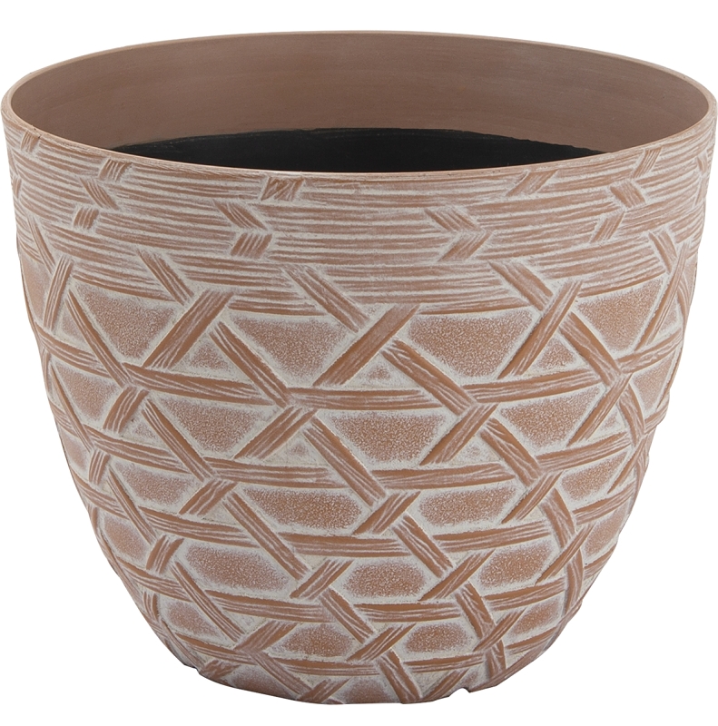PLANTER ARABESQUE RSN WHT 8IN 