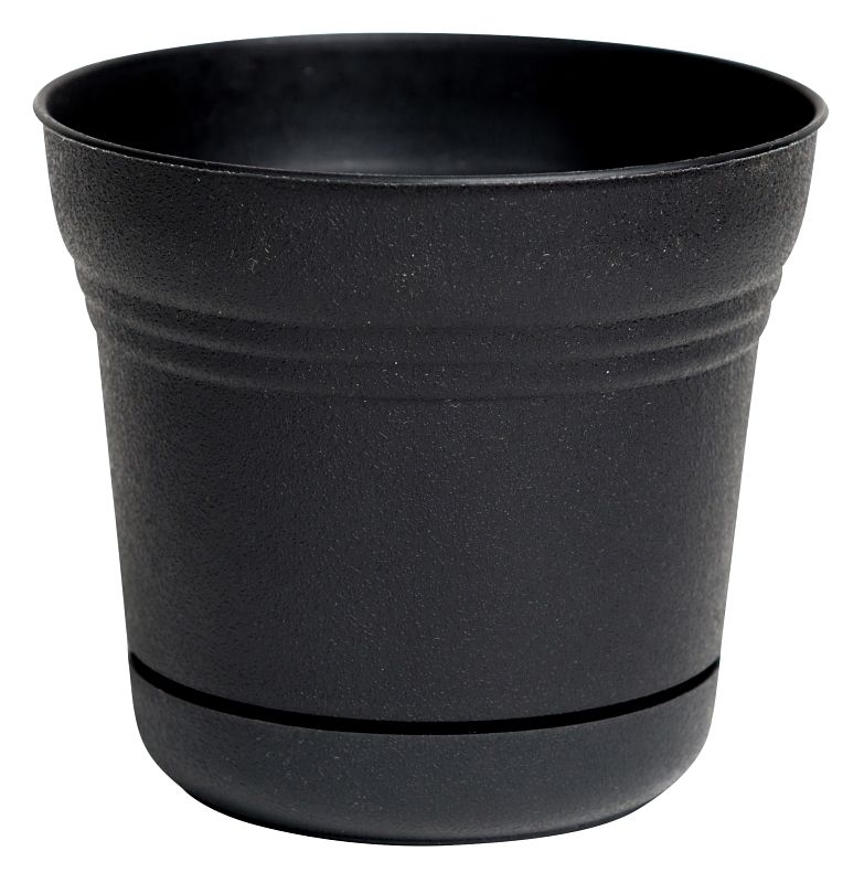 PLANTER SATURN BLACK 5IN      