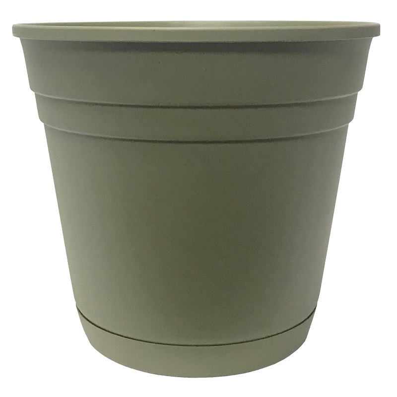 PLANTER/SAUCER GREEN 12IN     