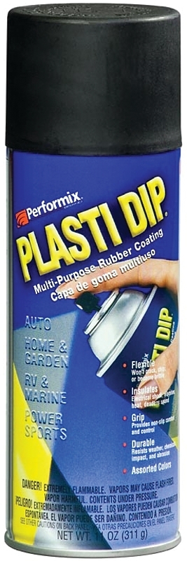 PLASTIC CTNG RUBBRZD BLK 11 OZ