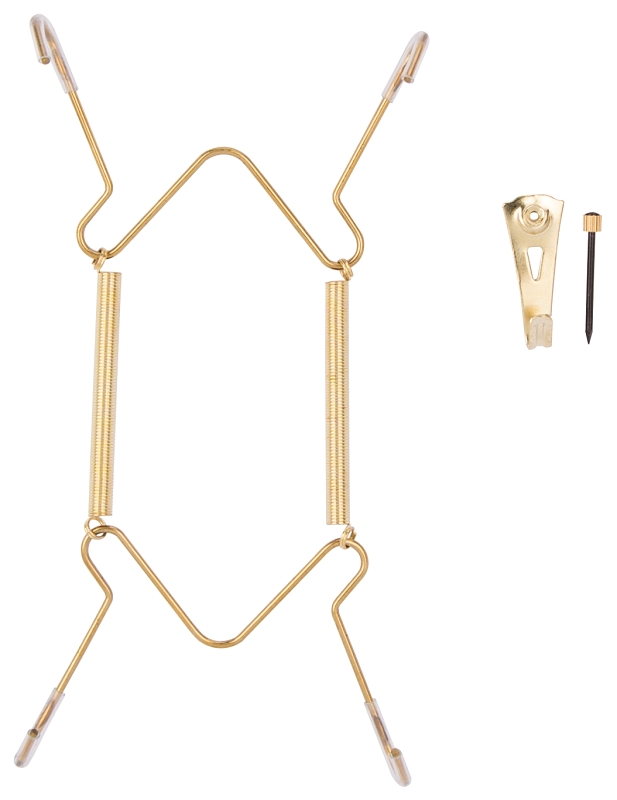 PLATE HANGER 5-7IN POL BRASS  